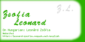 zsofia leonard business card